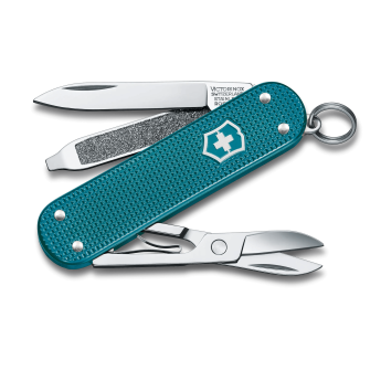 Нож-брелок Victorinox Classic SD Alox, бирюза Wild Jungle (0.6221.242G)